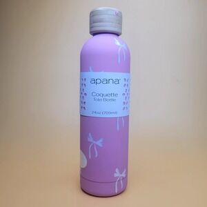 NWT Apana Pink Bow Coquette Tote Bottle 24 oz NWD MISSING‎ HANDLE